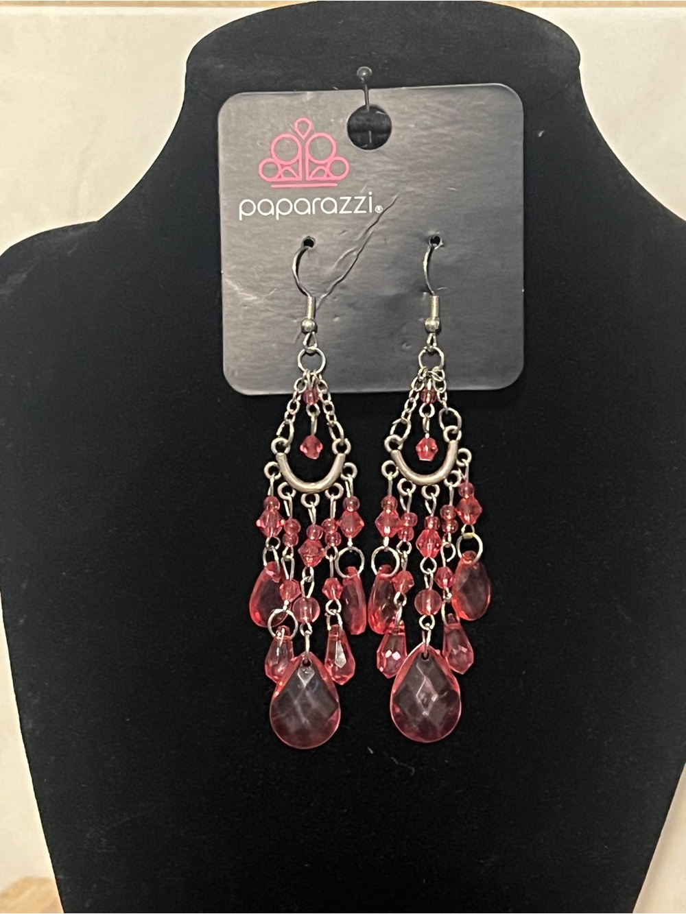 Paparazzi Rose Cascade Chandelier Earrings